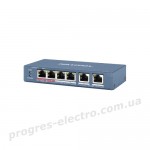 Комутатор DS-3E0106HP-E 4-портовий некерований PoE