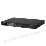 Комутатор DH-PFS3226-24ET-240 двопортовий некерований PoE