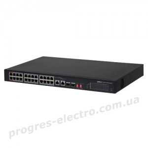 Комутатор DH-PFS3226-24ET-240 двопортовий некерований PoE