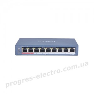 Комутатор DS-3E0109P-E(C) 8-портовий некерований PoE