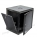 Шафа 19"12U, 600x600x640мм економ,акрилове скло, чорний
