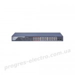 Комутатор DS-3E0326P-E(B) 24-портовий некерований PoE