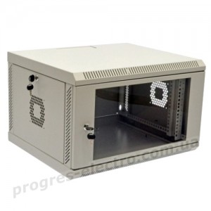 Шафа CMS UA-MGSWA65G 19" 6U, 600x500x373мм (Ш*Г*В), економ, акрилове скло, сірий
