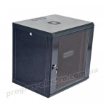 Шафа 19"12U, 600x600x640мм економ,акрилове скло, чорний