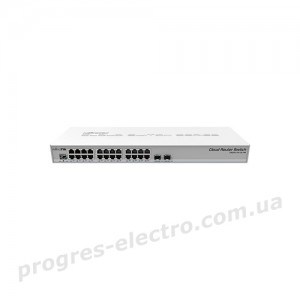 Комутатор CRS326-24G-2S+RM 24-портовий керований L2
