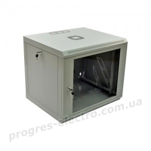 Шафа CMS UA-MGSWL95G 19" 9U, 600x500x507мм (Ш*Г*В), економ, акрилове скло, сірий