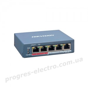 Комутатор DS-3E1105P-EI 4-портовий керований PoE