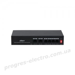 Комутатор DH-PFS3006-4ET-36 4-портовий РоЕ
