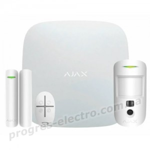 Комплект охоронної сигналізації Ajax StarterKit Cam Plus (8EU) UA white з LTE
