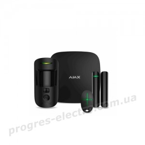 Комплект охоронної сигналізації Ajax StarterKit Cam Plus (чорний)