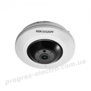Відеокамера DS-2CD2955FWD-IS (1.05 мм) 5Мп Fisheye з функціями IVS та детектором облич